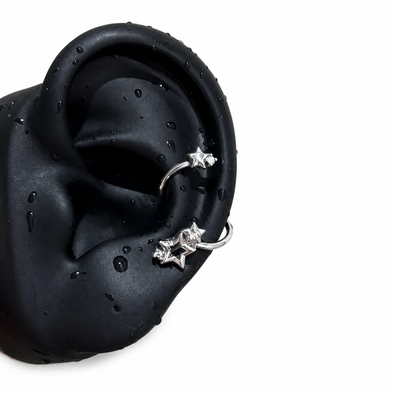Celestial 316 Stainless Steel Saturn Ear Cuff Set - Star S Horseshoe