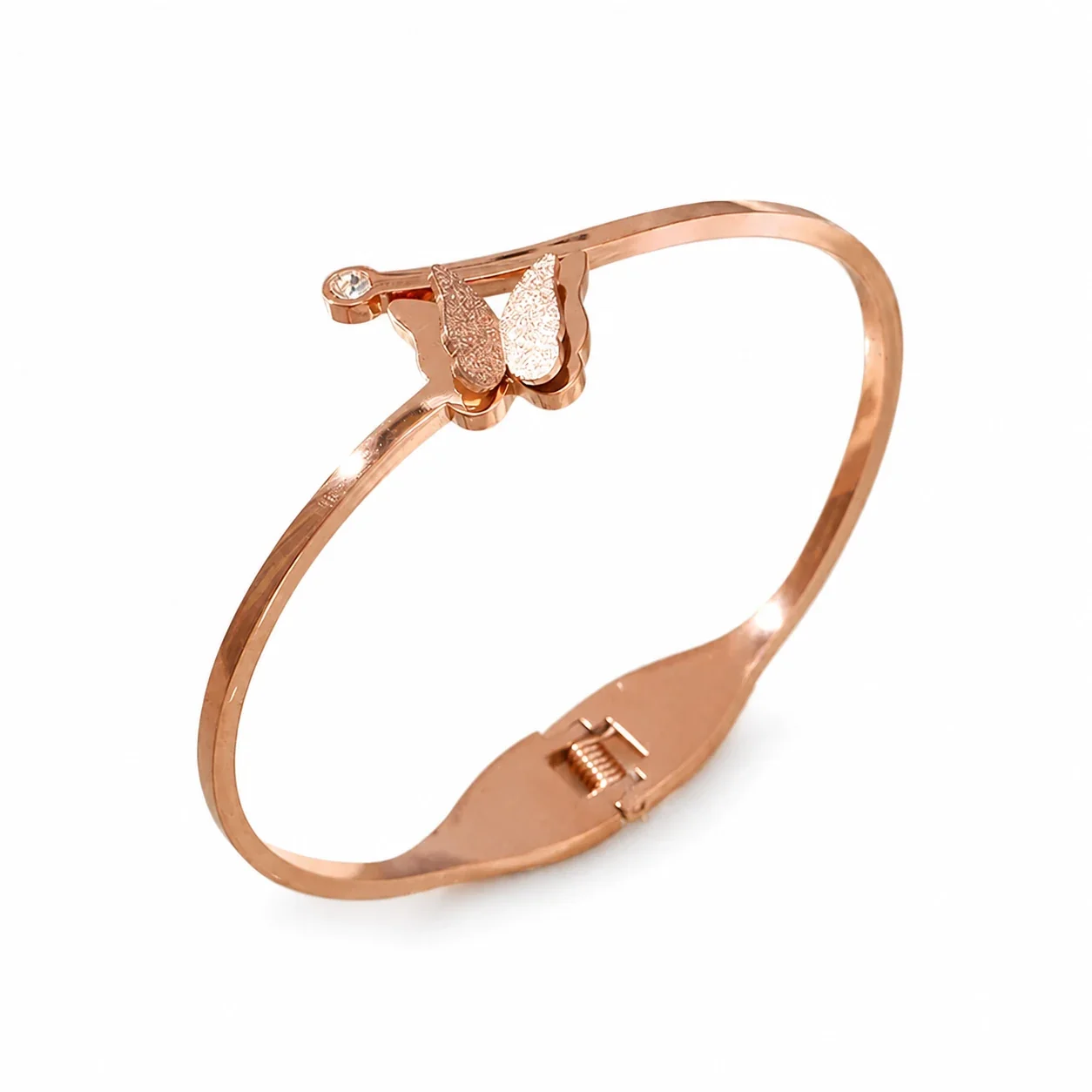 Delicate Stainless Steel Butterfly Cuff Bangle