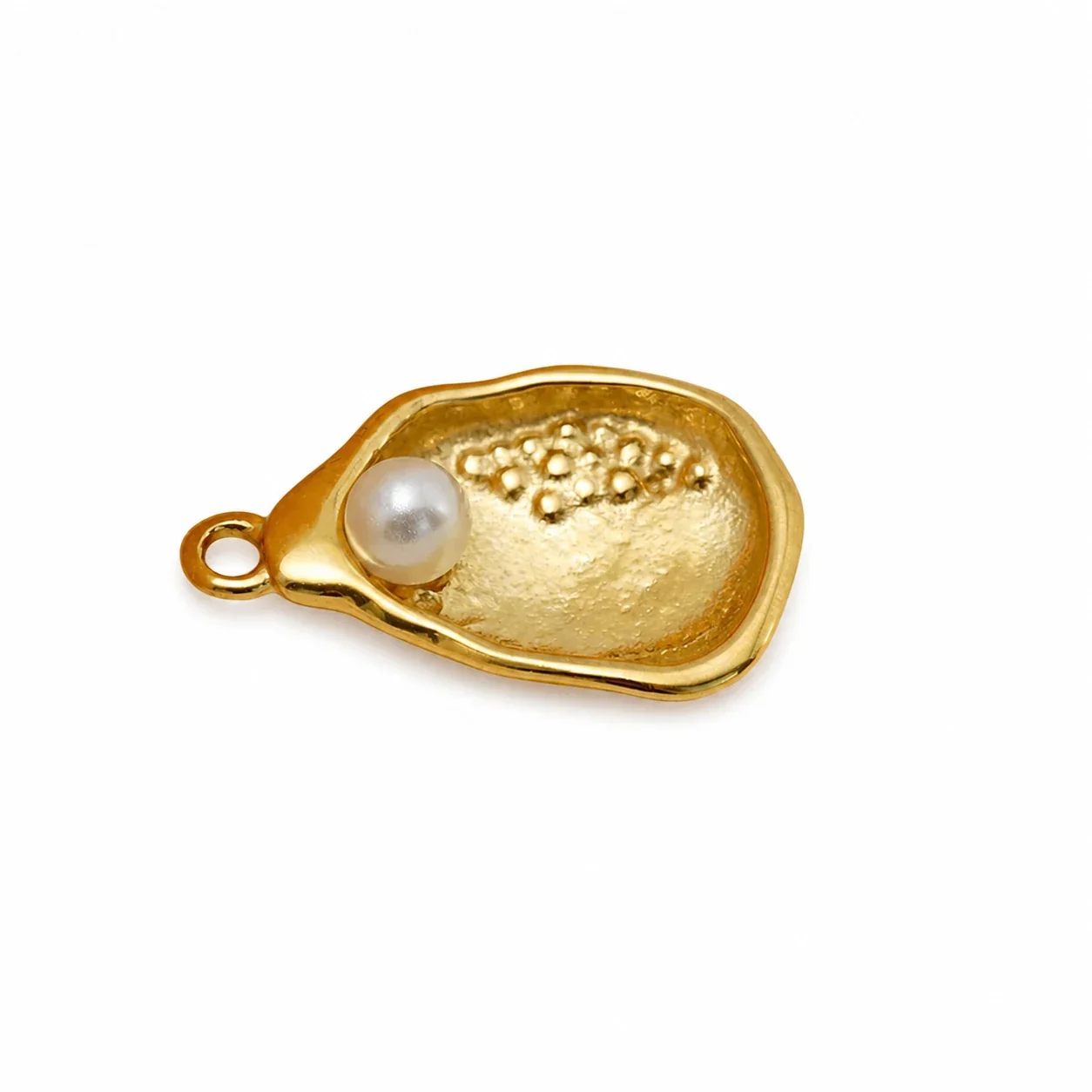 Coastal Gold-Plated 316 Stainless Shell Pendant