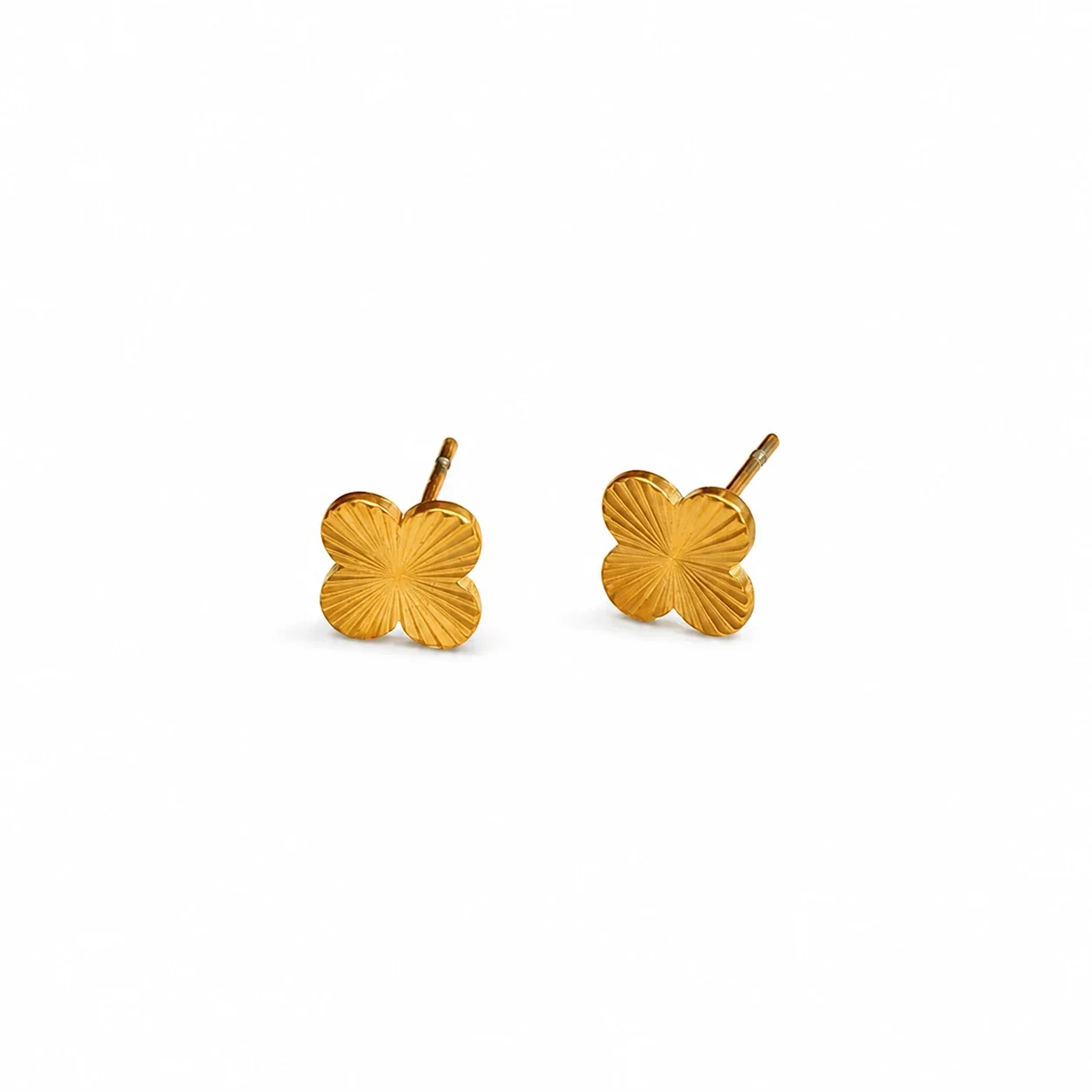 Radiant 316 Stainless Steel Clover Stud Earrings