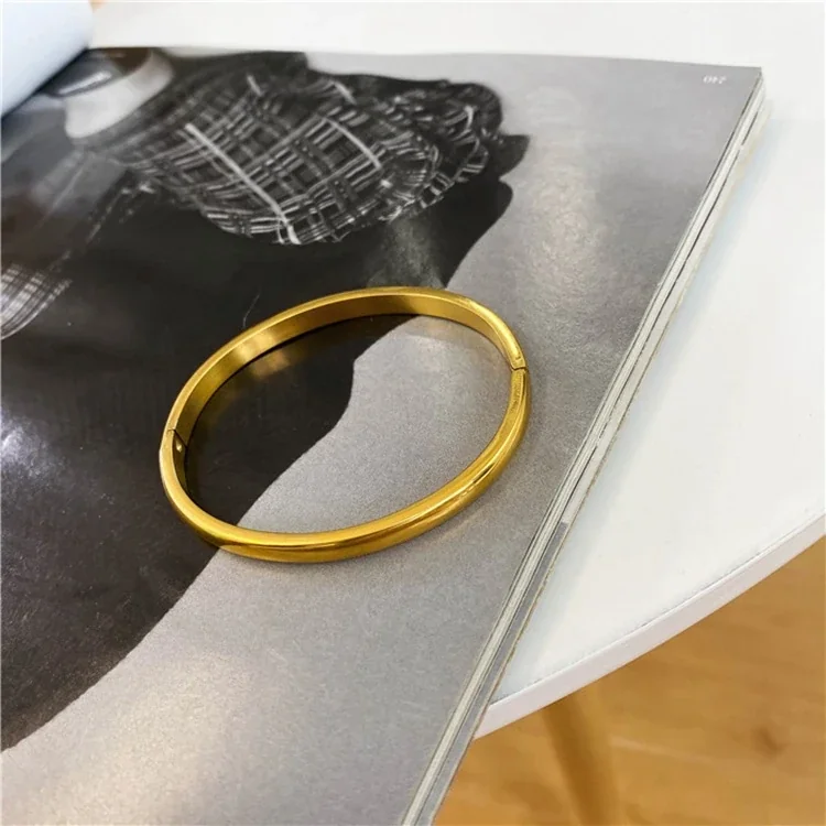 Foto del producto: Brazalete: Acero inoxidable ovalado, abombado, pulido y con bisagra