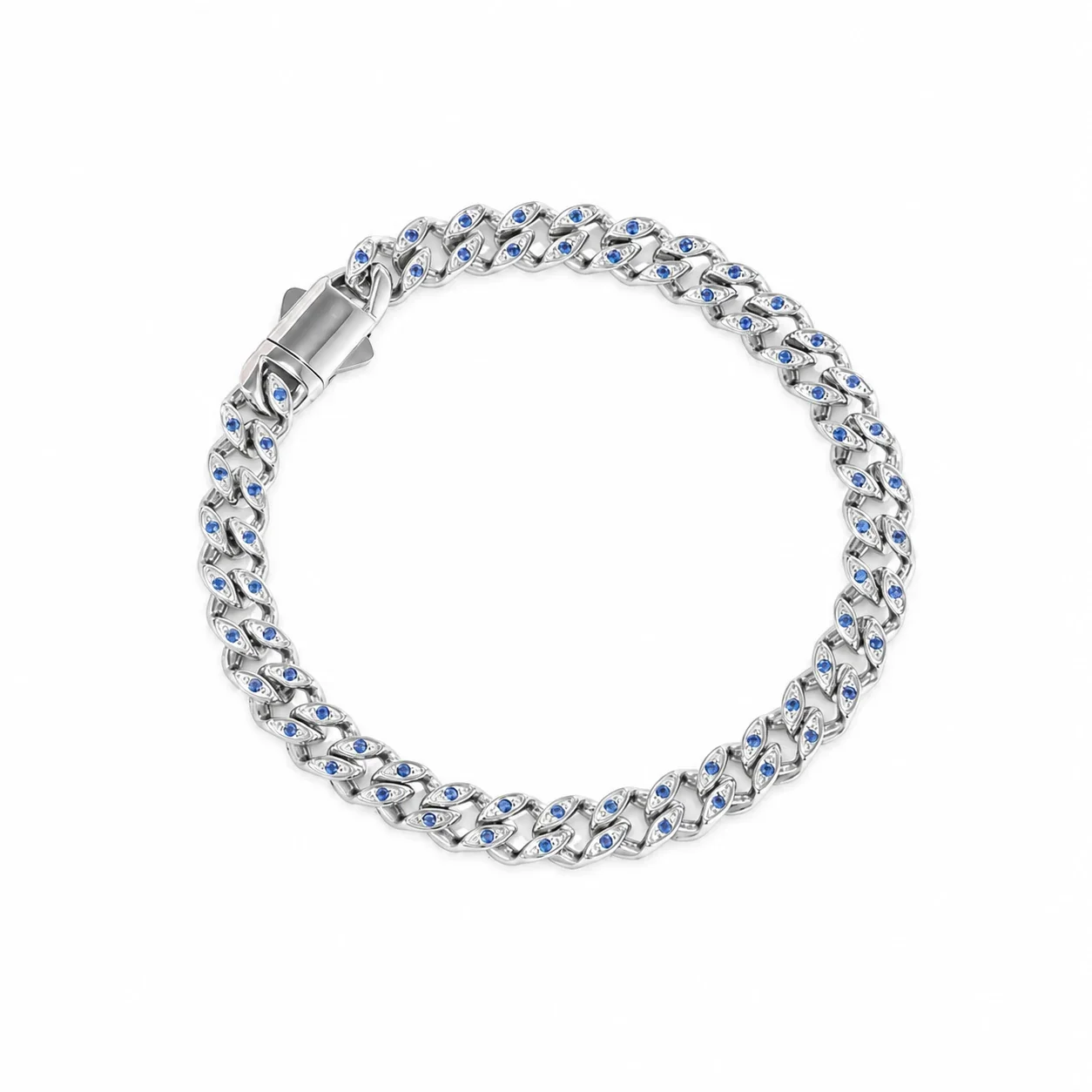 Bold 316 Stainless Steel Pavé Cuban Chain Bracelet