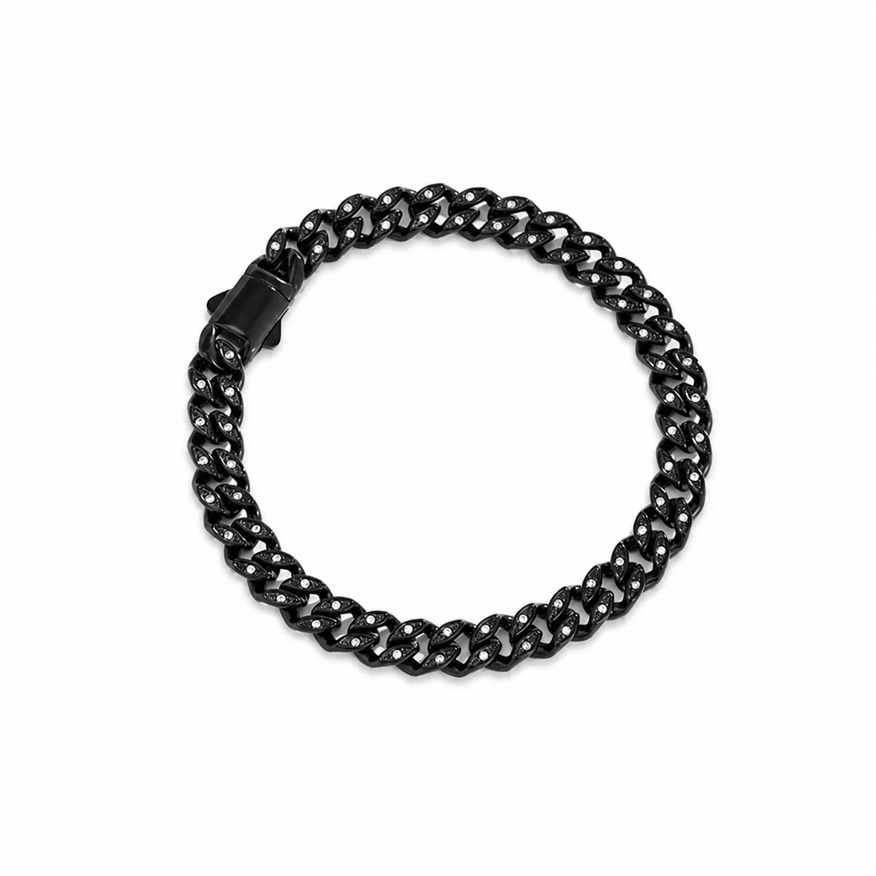 Bold 316 Stainless Steel Pavé Cuban Chain Bracelet