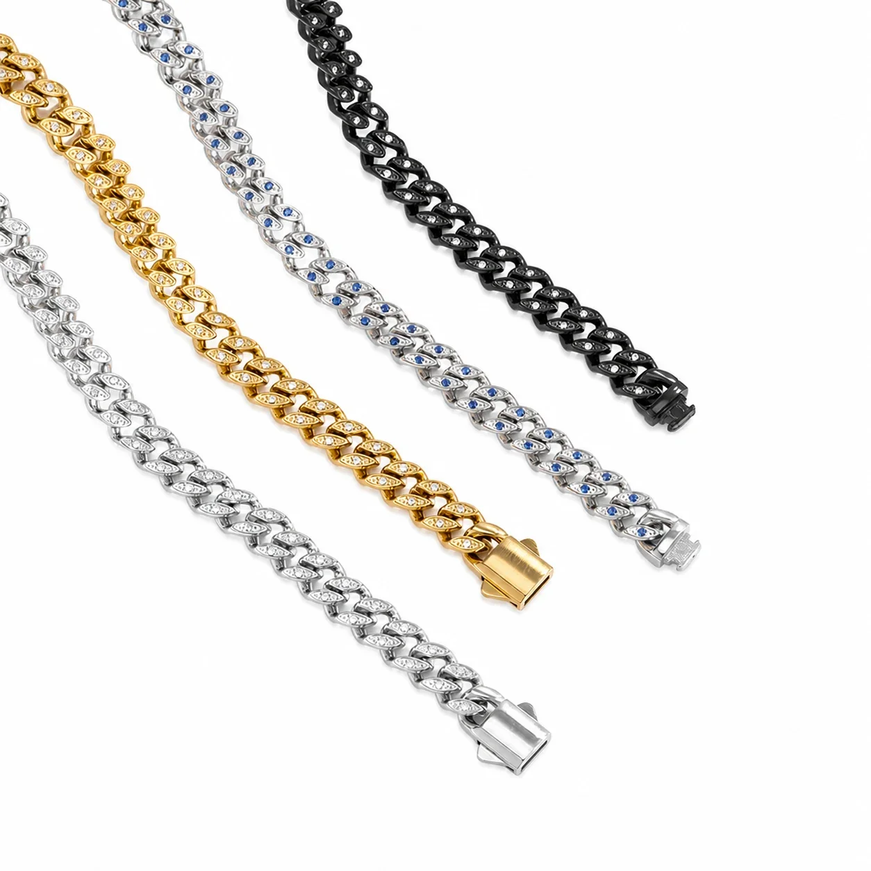 Bold 316 Stainless Steel Pavé Cuban Chain Bracelet
