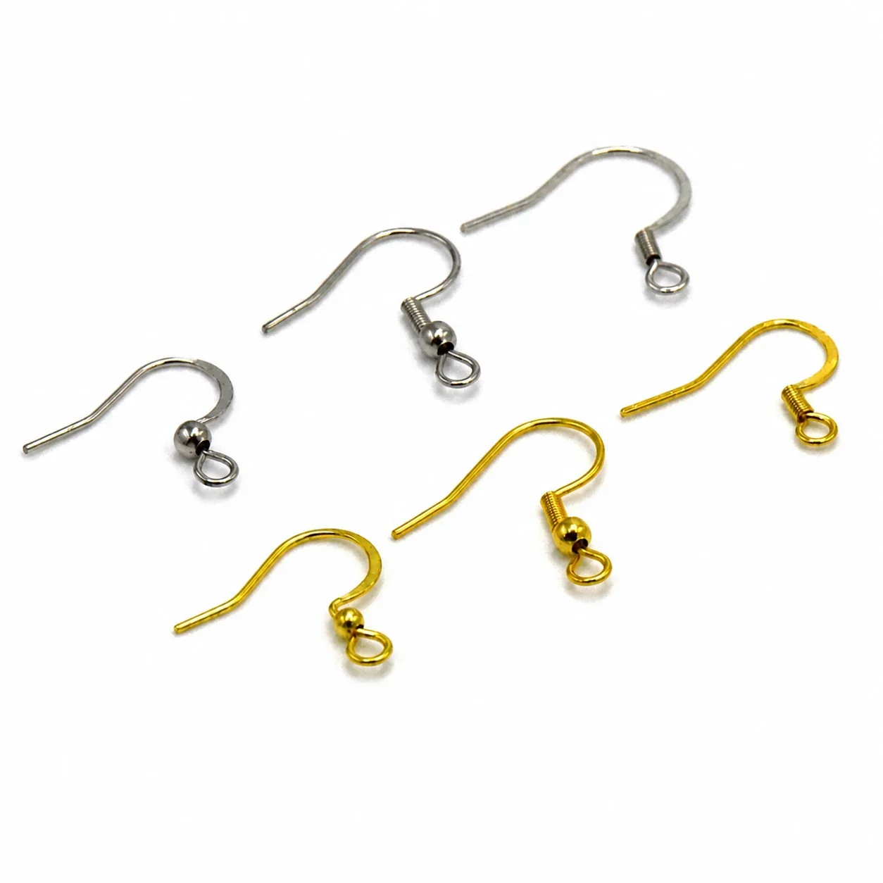 Sleek French Hook Coil Loop 316 Stainless Steel PVD Earrings