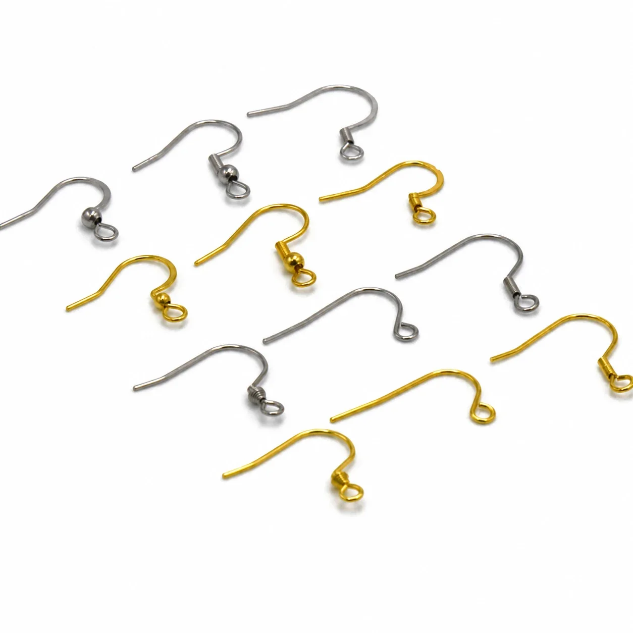 Sleek French Hook Coil Loop 316 Stainless Steel Earrings