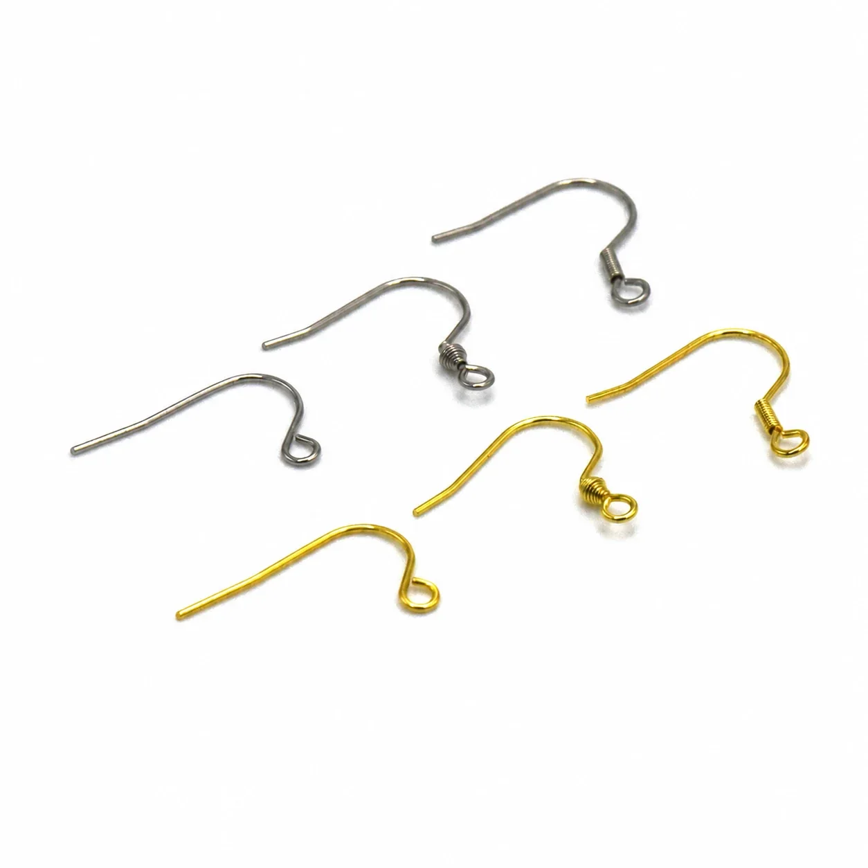 Sleek French Hook Coil Loop 316 Stainless Steel Earrings