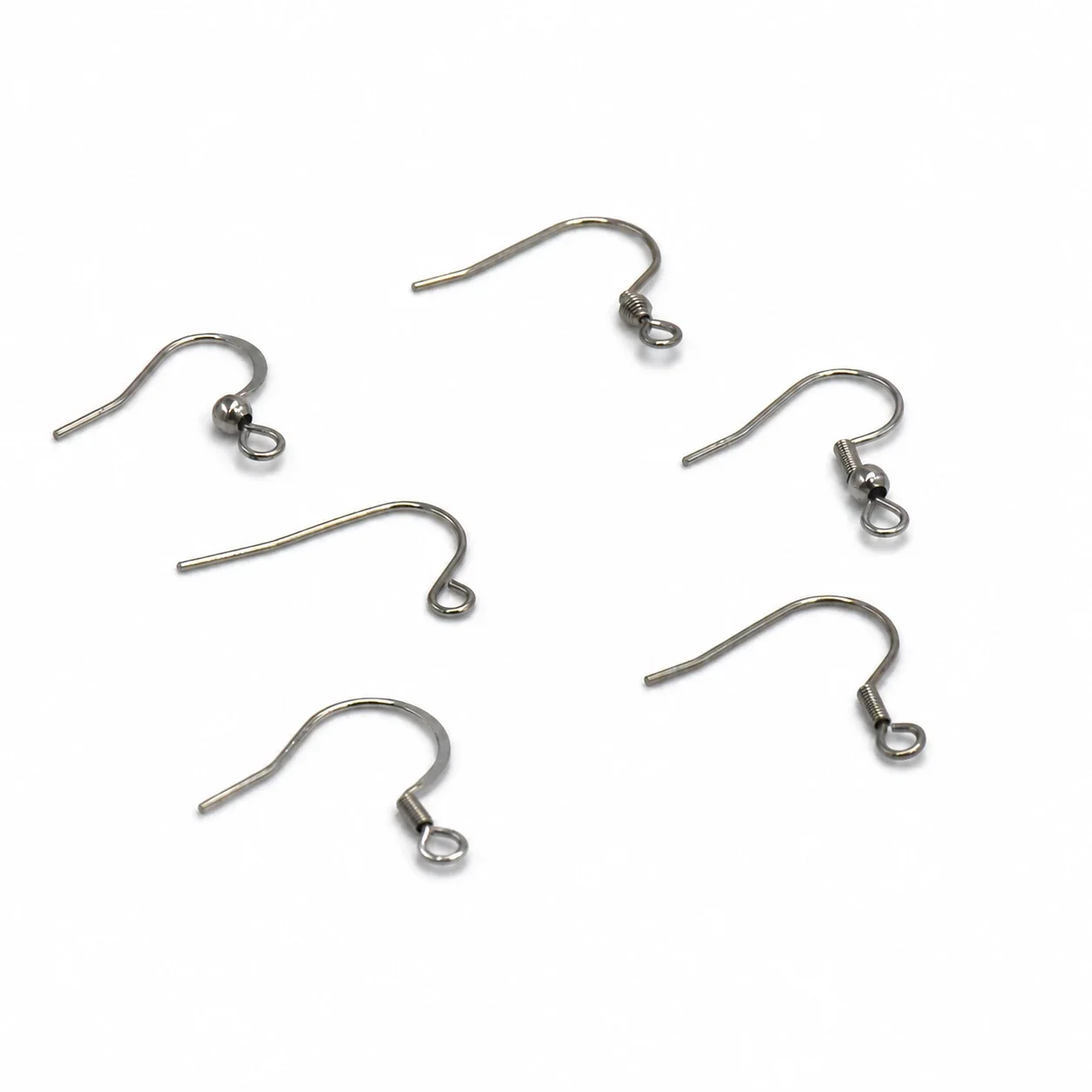 Sleek French Hook Coil Loop 316 Stainless Steel Earrings