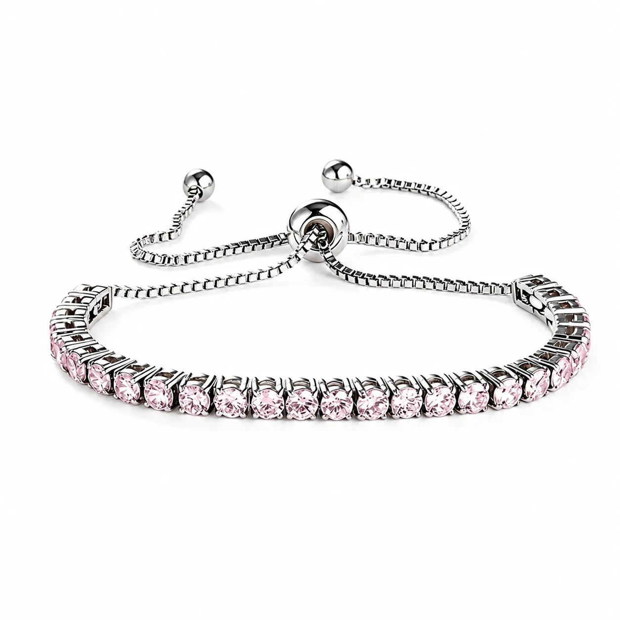 Radiant 316 Stainless Steel Round CZ Tennis Bracelet