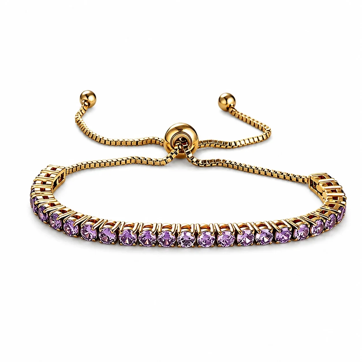 Radiant 316 Stainless Steel Round CZ Tennis Bracelet