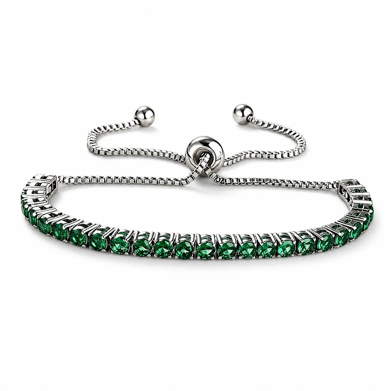 Radiant 316 Stainless Steel Round CZ Tennis Bracelet