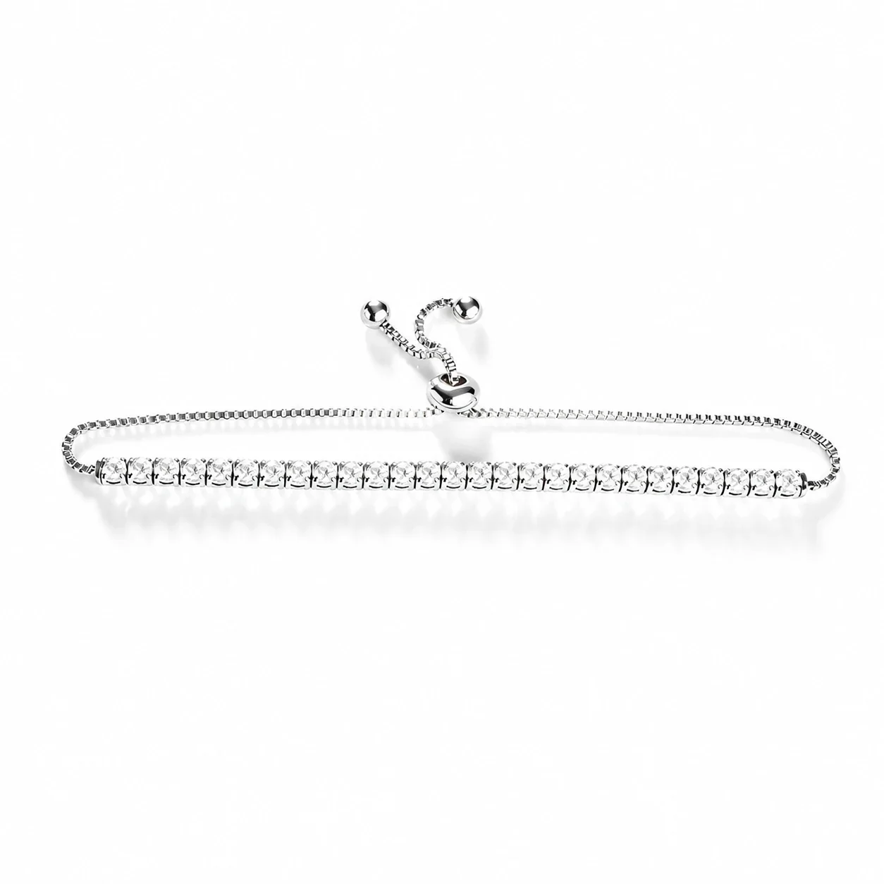 Radiant 316 Stainless Steel Round CZ Tennis Bracelet