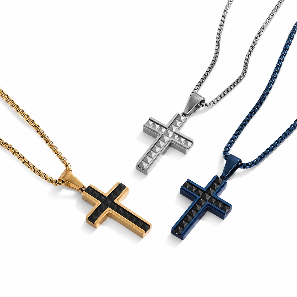 Bold 316 Stainless Steel Cross Pendant Necklace