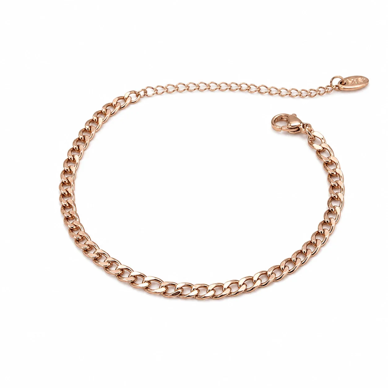 Polished 316 Stainless Steel Figaro Chain Anklet