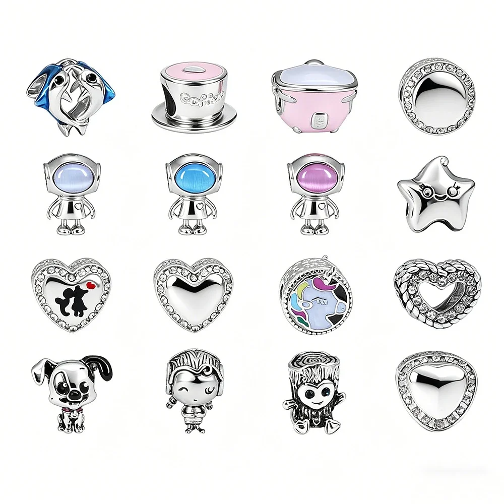 Playful Stainless Steel Mixed Charm Bracelet Beads