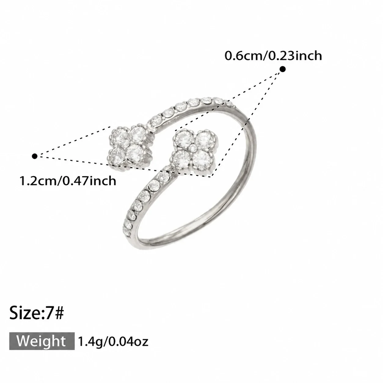 Ringen van roestvrij staal met lieveheersbeestje, bloemen en gedraaide banden productfoto