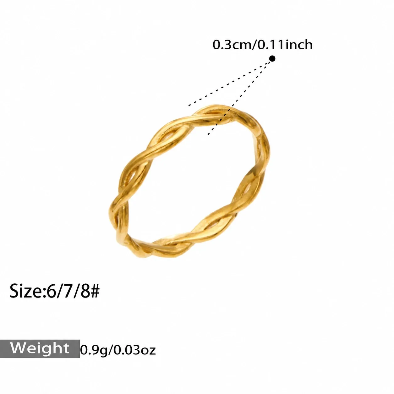 Ringen van roestvrij staal met lieveheersbeestje, bloemen en gedraaide banden productfoto