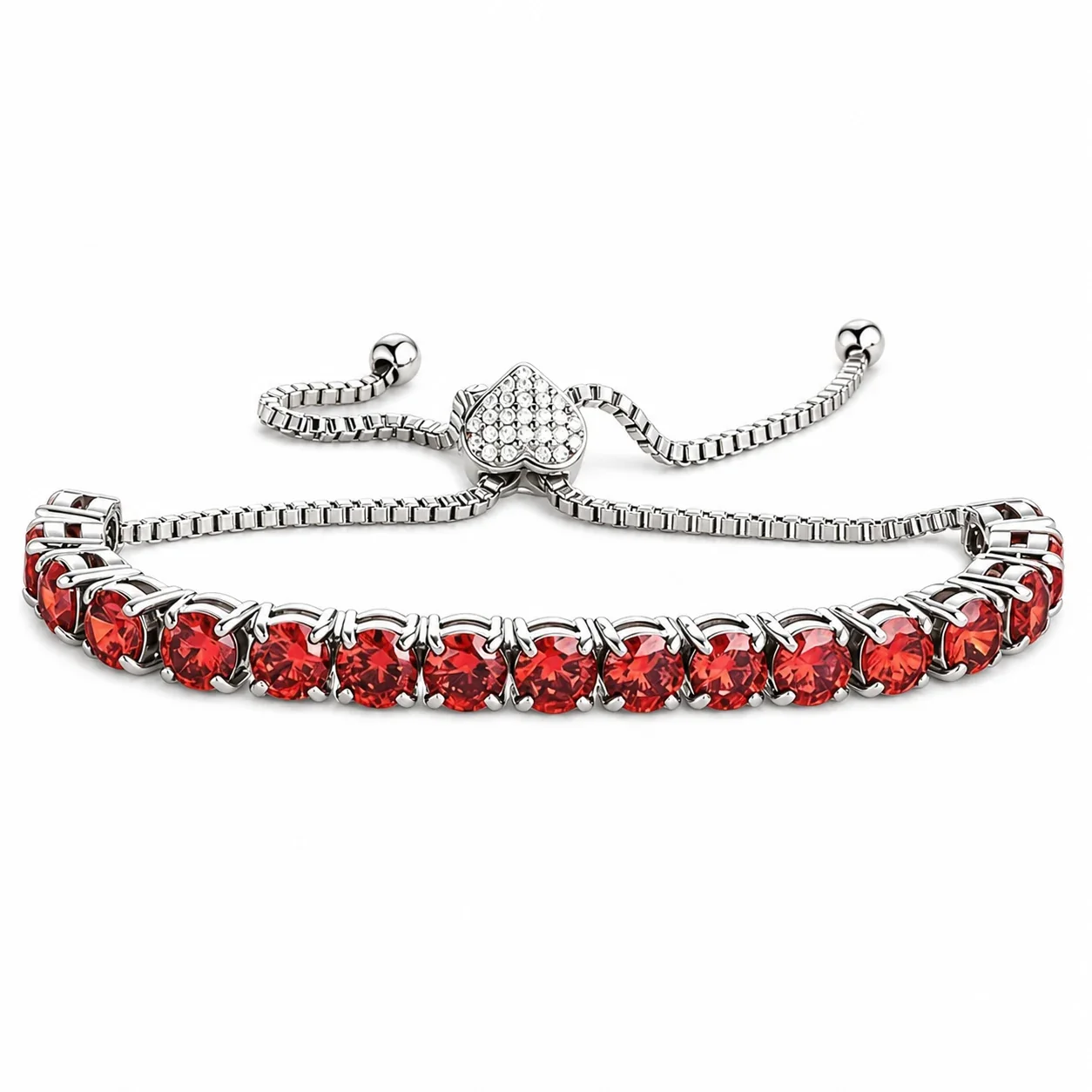 Refined 316 Stainless Steel Blue CZ Tennis Bracelet