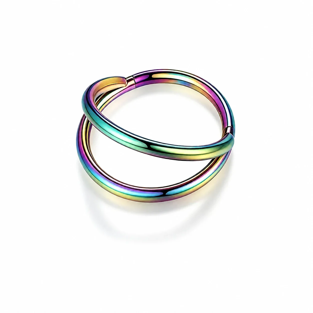 Sleek 316 Stainless Steel Crossover Hoop Earrings