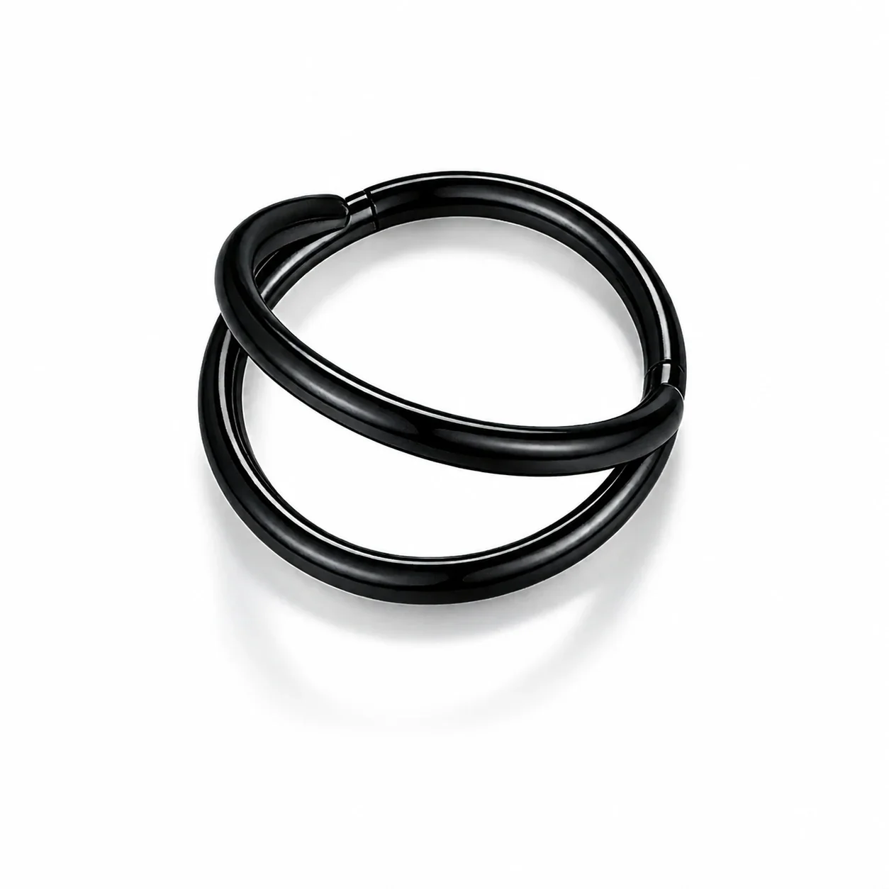 Sleek 316 Stainless Steel Crossover Hoop Earrings