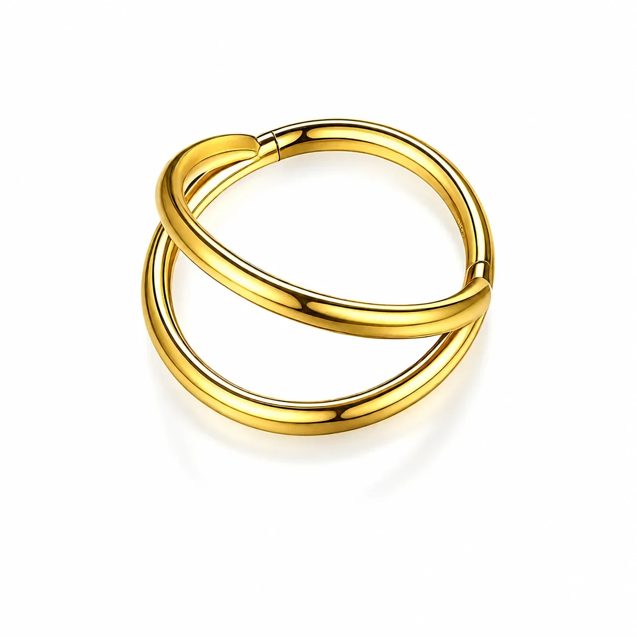 Sleek 316 Stainless Steel Crossover Hoop Earrings