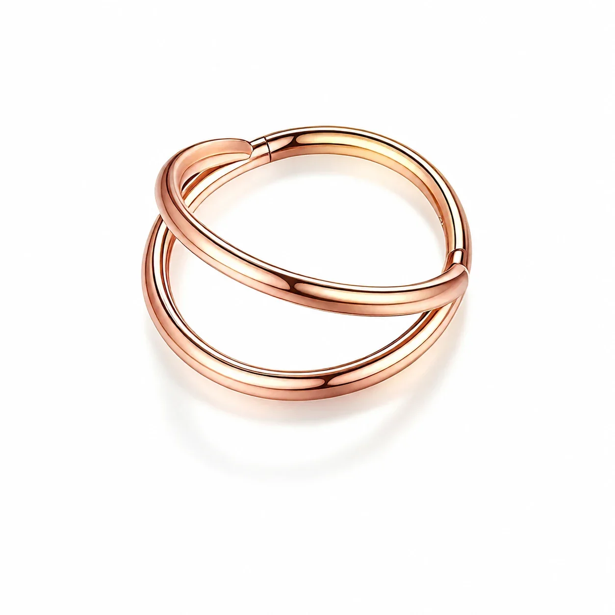 Sleek 316 Stainless Steel Crossover Hoop Earrings