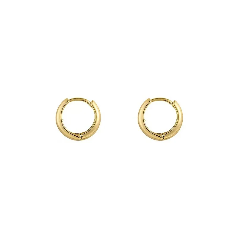 Rounded Dome Gold PVD 316 Stainless Steel Stainless Huggie Earrings