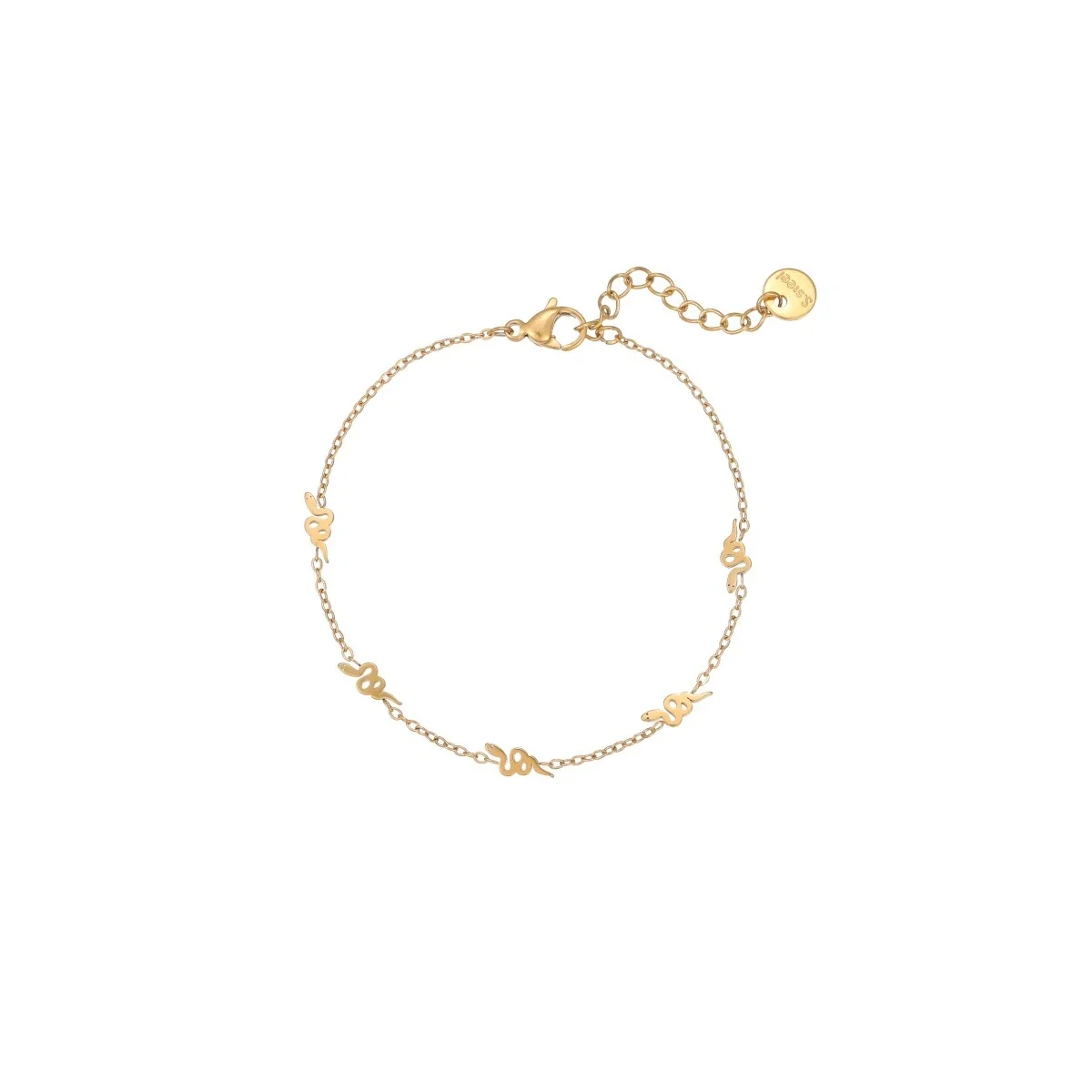 Bracelet de cheville avec breloques serpent, cœur, trèfle, étoile ou lune, acier inoxydable