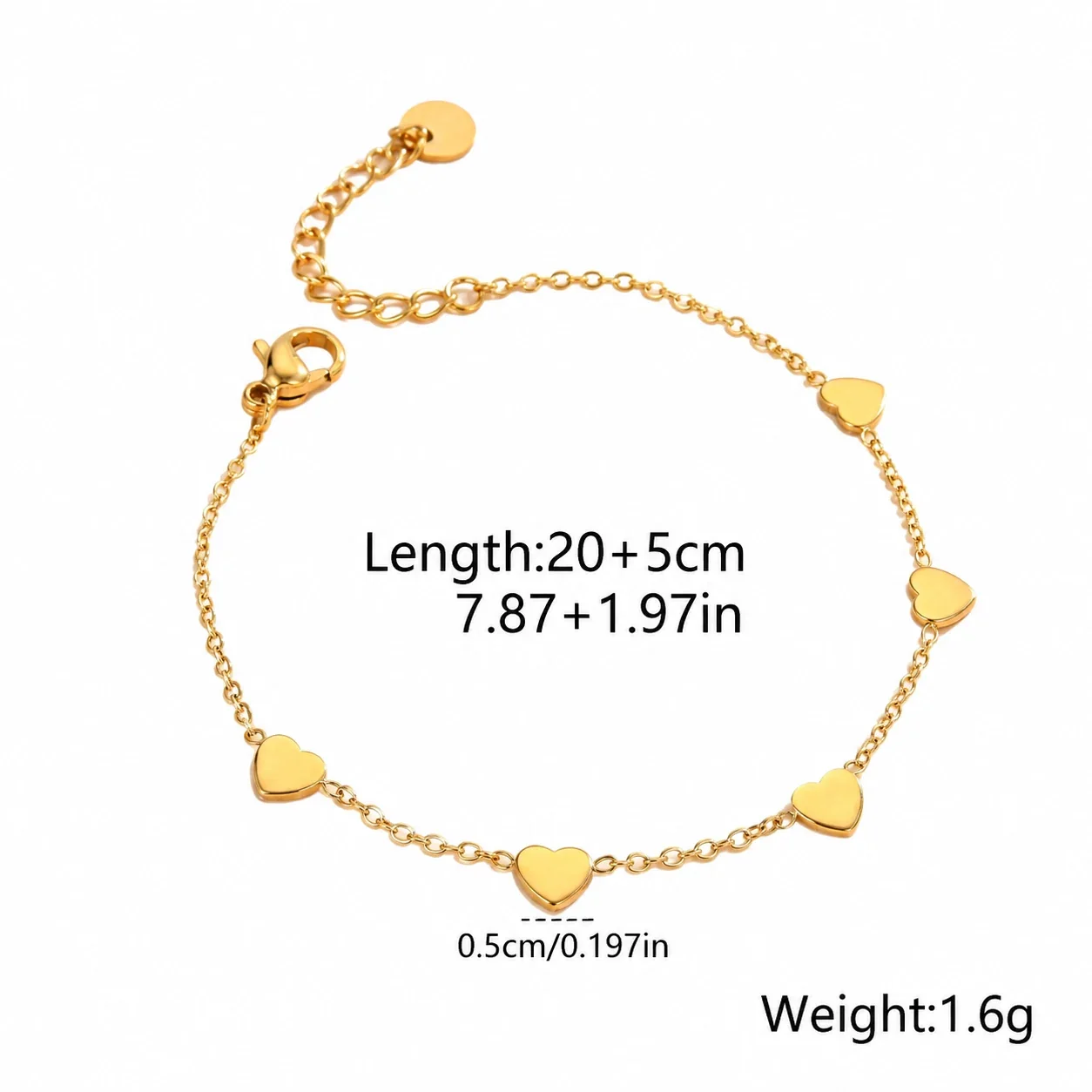 Photo produit : Bracelet de cheville avec breloques serpent, cœur, trèfle, étoile ou lune, acier inoxydable