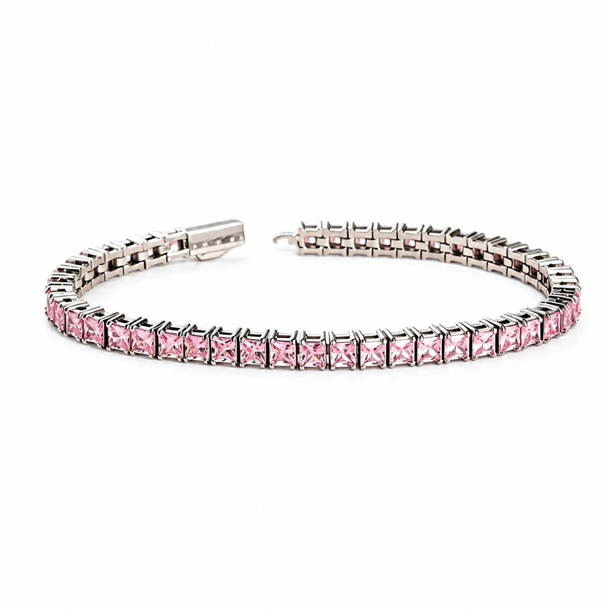 Radiant 316 Stainless Square CZ Tennis Bracelet