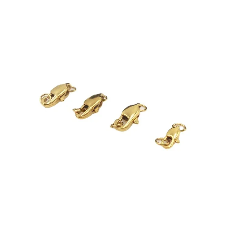Polished 316 Stainless Steel Gold Lobster Clasp