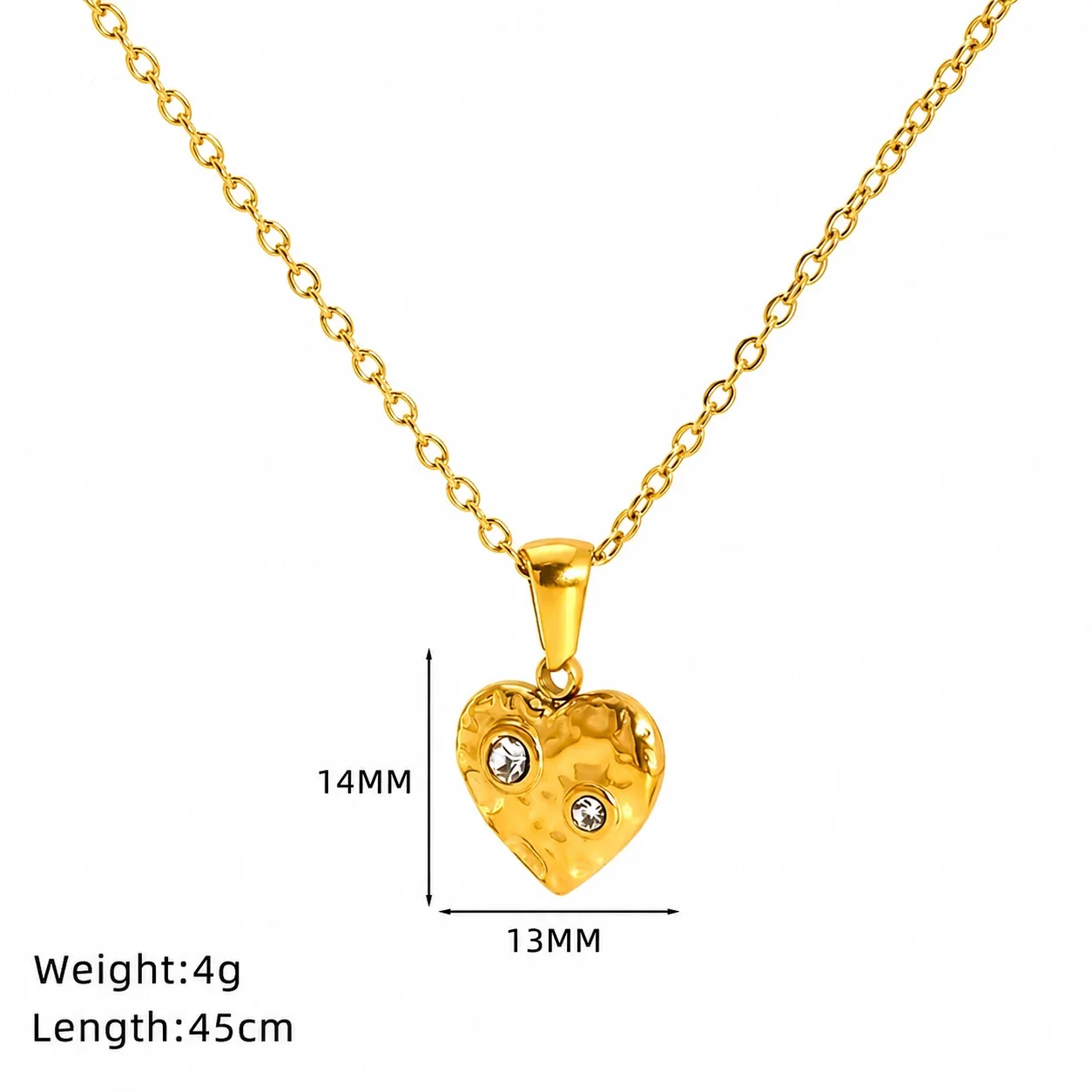 Celestial Gold-Plated Stainless Steel Starburst Crystal Necklace - Gold Crescent Coin