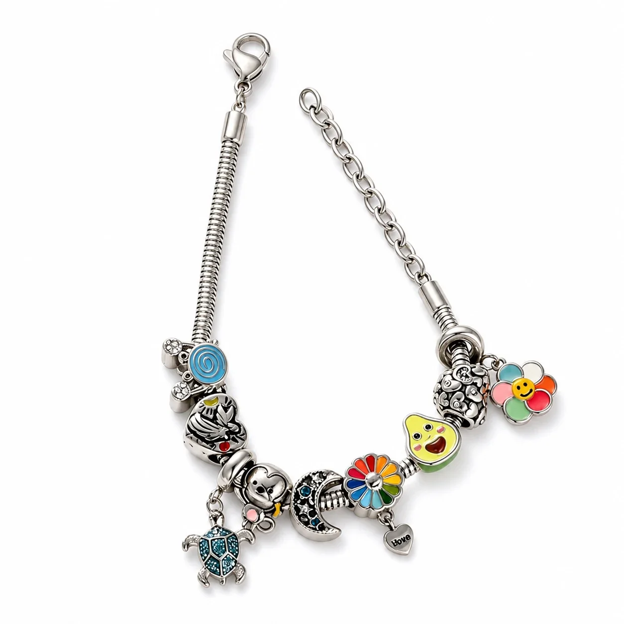 Playful 316 Stainless Steel Charm Bead Pendant