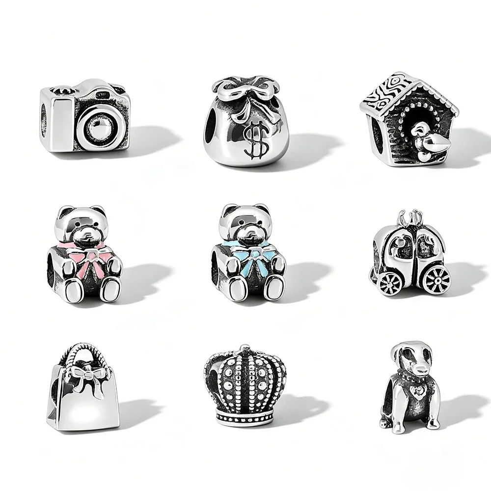 Playful 316 Stainless Steel Charm Bead Pendant