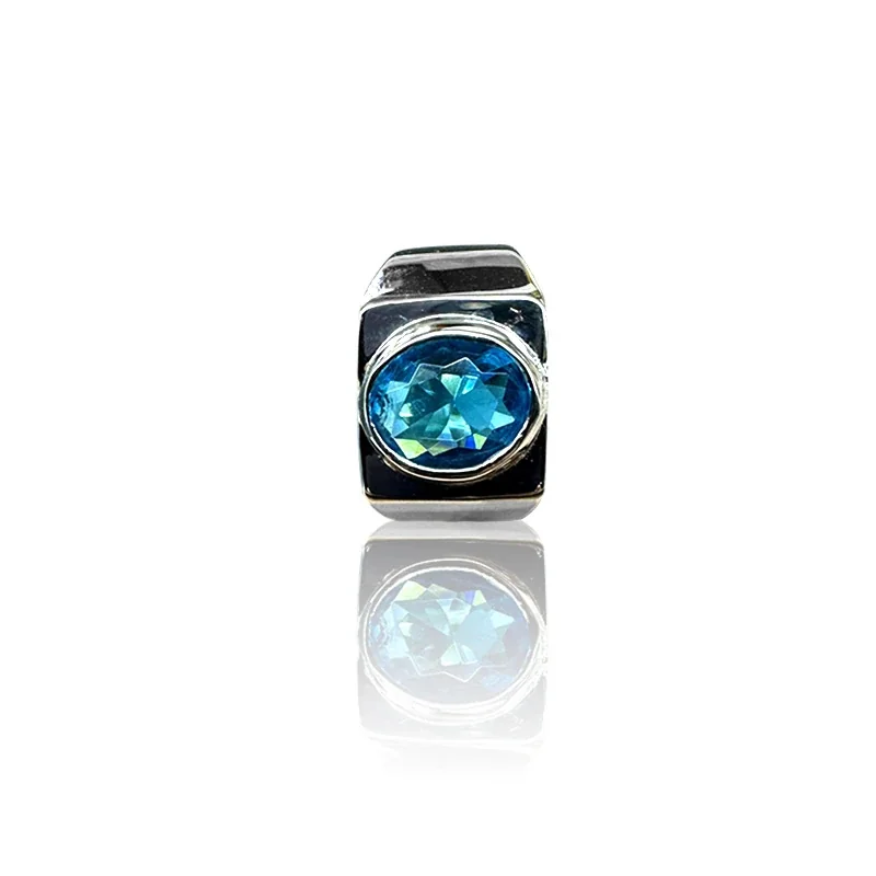 Bold 316 Stainless Steel Round Stone Signet Ring