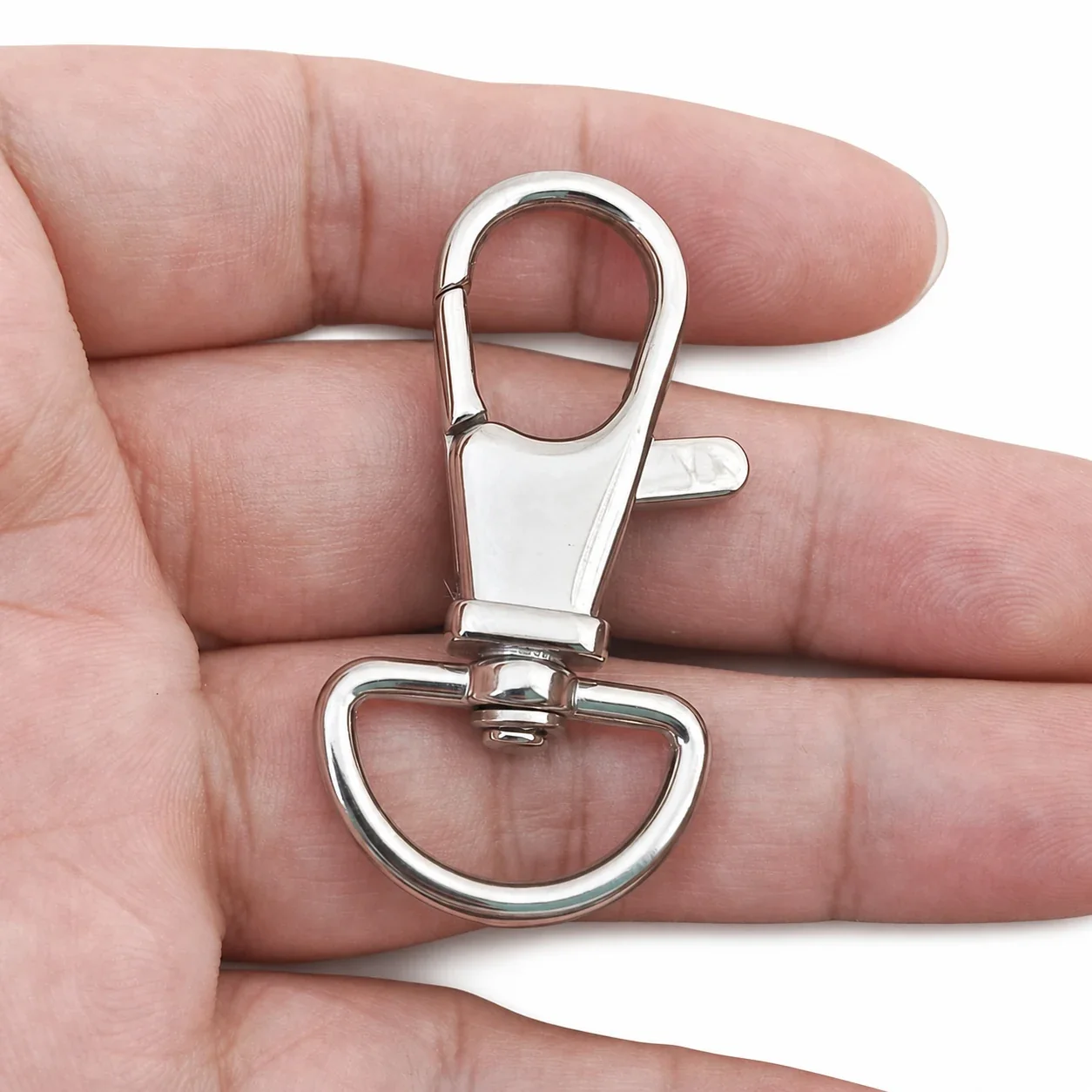 Polished Stainless Steel Swivel Lobster Clasp