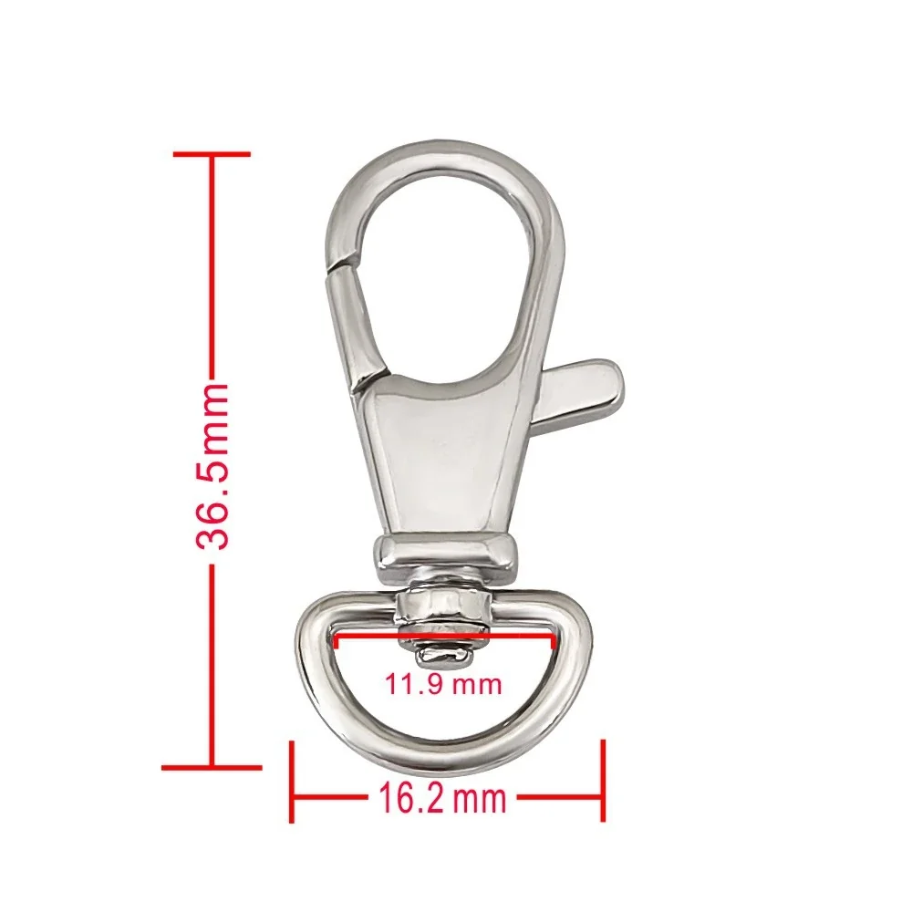 Polished Stainless Steel Swivel Lobster Clasp